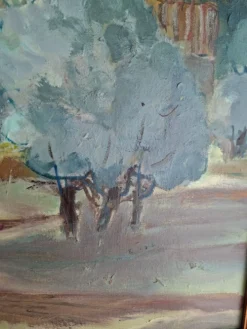 ​Grand tableau de paysage provençal, huile sur toile signé