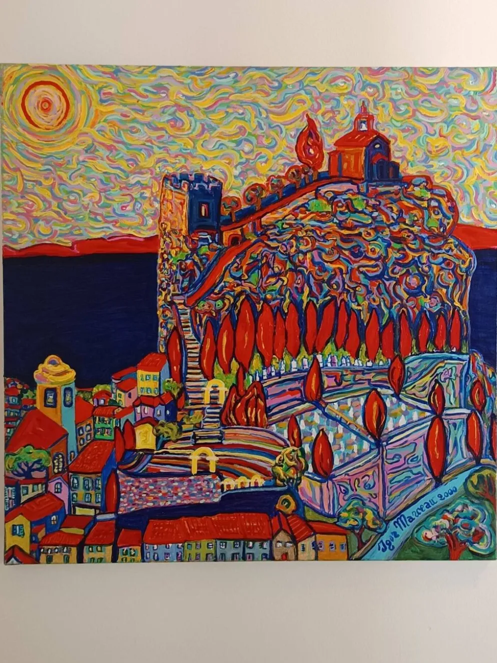 Grand tableau original d’Igor Marceau (1999) – "Un drôle de Rock 'n Ro