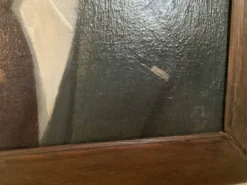 Grand tableau portrait d’homme huile sur toile signé