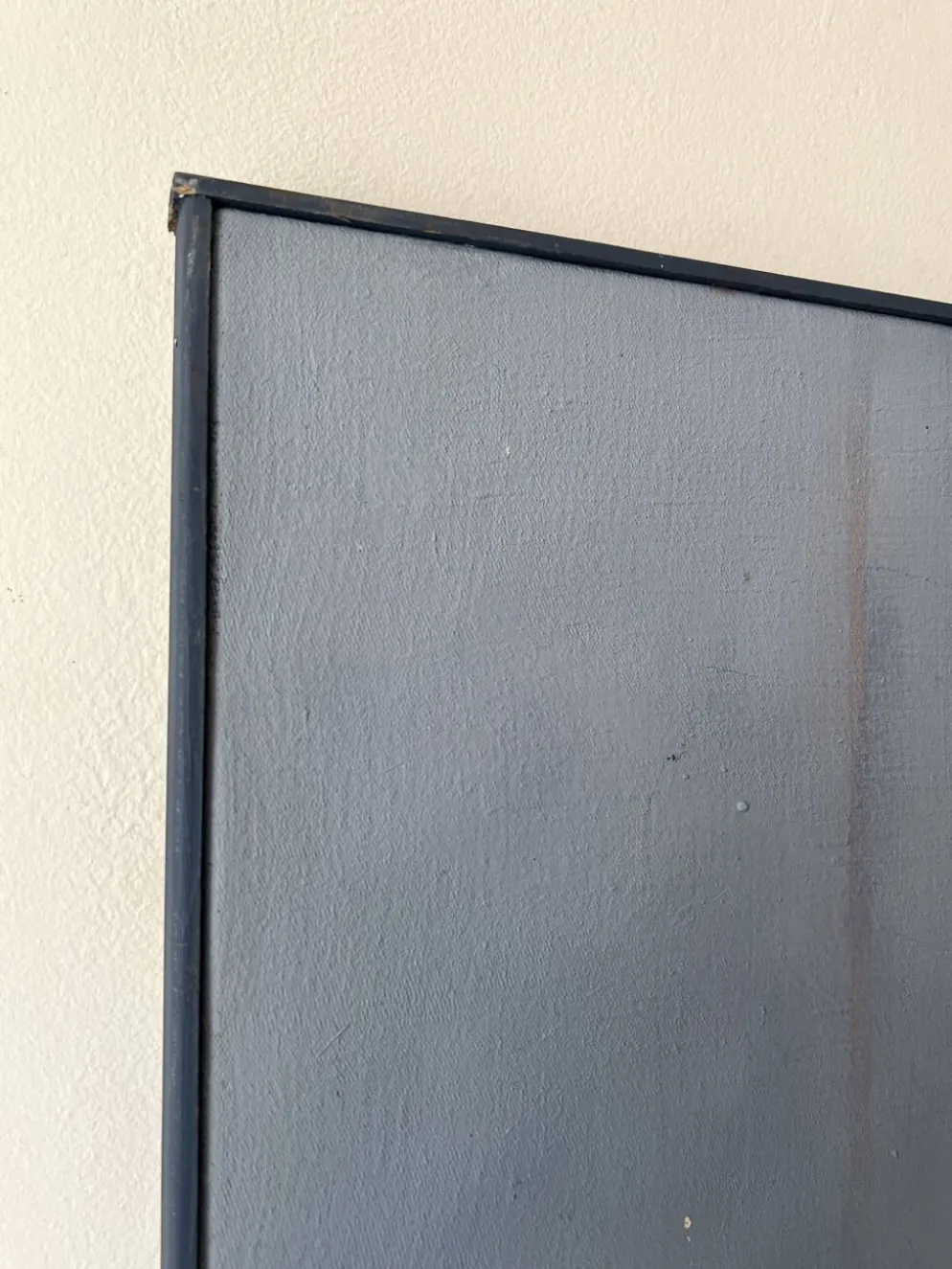 Grand tableau toile signée, peinture abstraite contemporaine bleu & dégradé