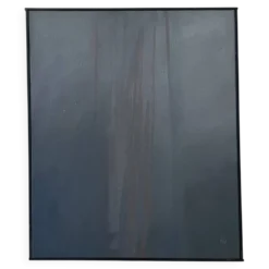 Grand tableau toile signée, peinture abstraite contemporaine bleu & dégradé