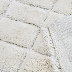 Grand tapis bérbere en laine pure traditionnelle artisanale taille 3/4 m