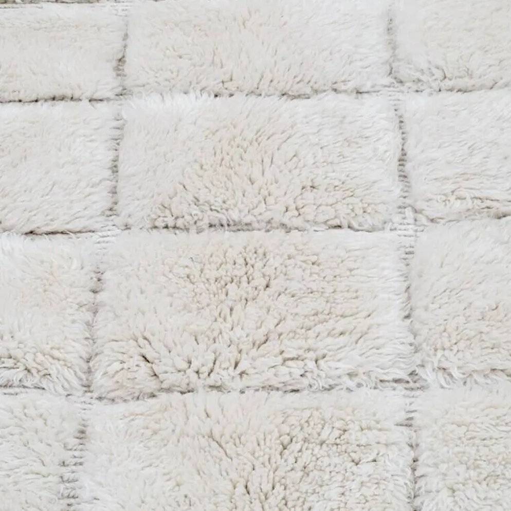 Grand tapis bérbere en laine pure traditionnelle artisanale taille 3/4 m