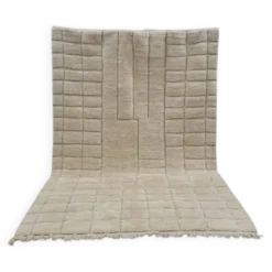 Grand tapis bérbere en laine pure traditionnelle artisanale taille 3/4 m