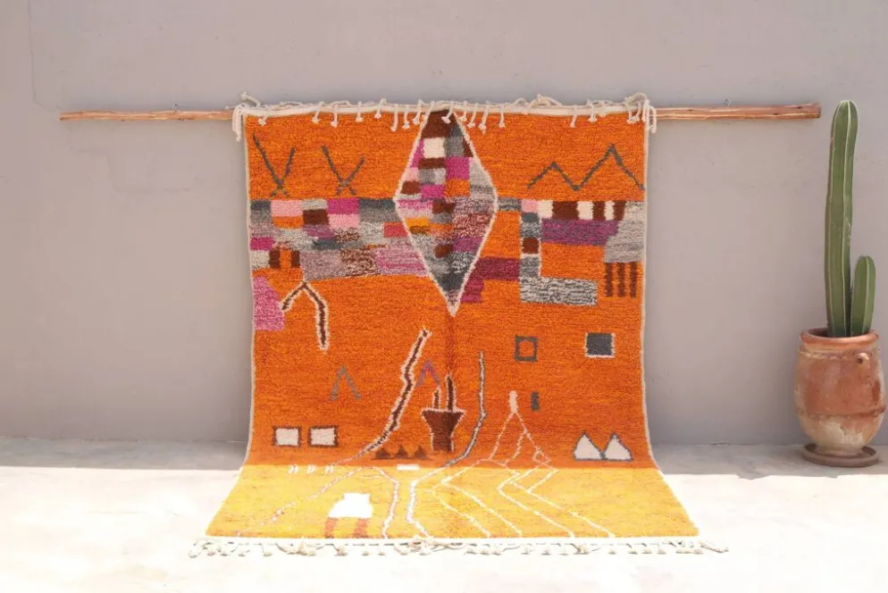 Grand tapis coloré fait main, 305 x 200 cm - G1020