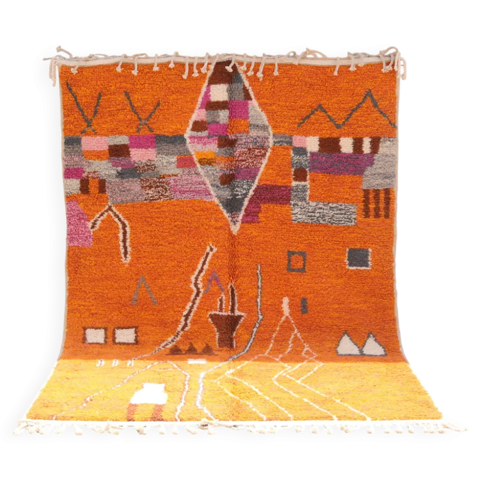 Grand tapis coloré fait main, 305 x 200 cm - G1020