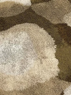 Grand tapis en laine à poils longs, produit par Desso, années 1970.
