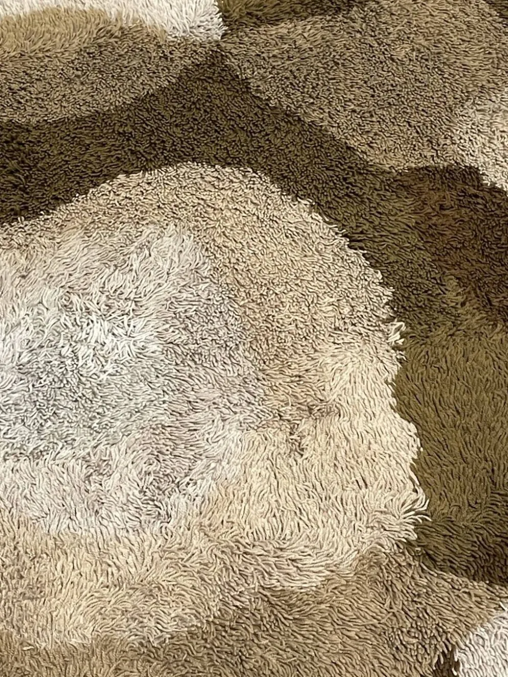 Grand tapis en laine à poils longs, produit par Desso, années 1970.