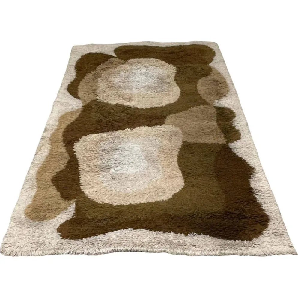 Grand tapis en laine à poils longs, produit par Desso, années 1970.