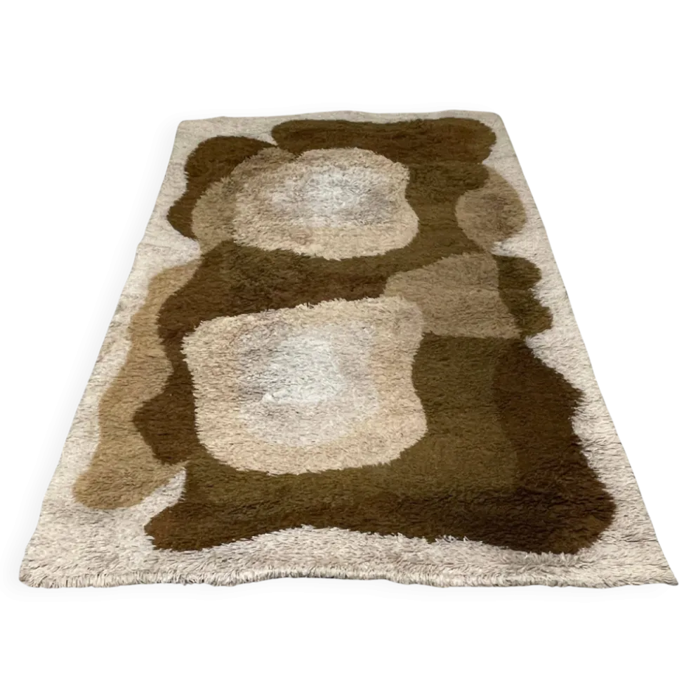 Grand tapis en laine à poils longs, produit par Desso, années 1970.