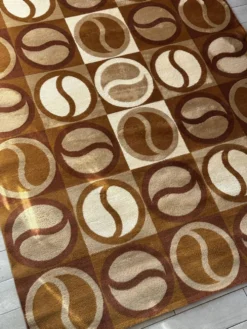 Grand tapis géométrique années 70 scandinave Space Age