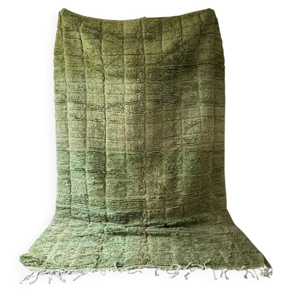 grand tapis mrirt berbere ancien vert / beige, 2m90 x 1m95