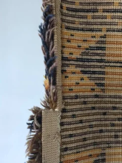 Grand tapis rya scandinave en laine brune | Suède | Années 1960