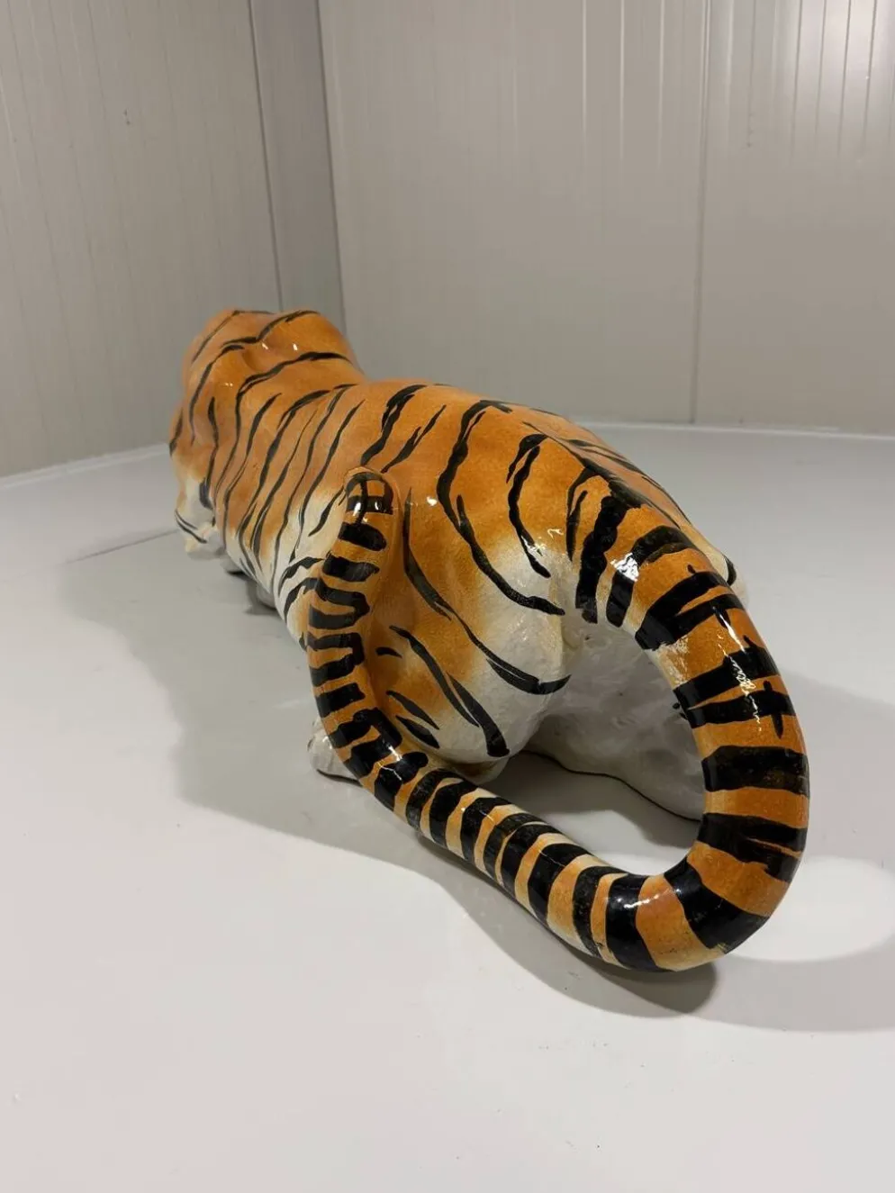 Grand tigre en céramique italienne des années 1970