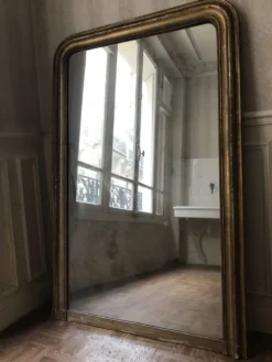 Grand trumeau louis-philippe en bois dore