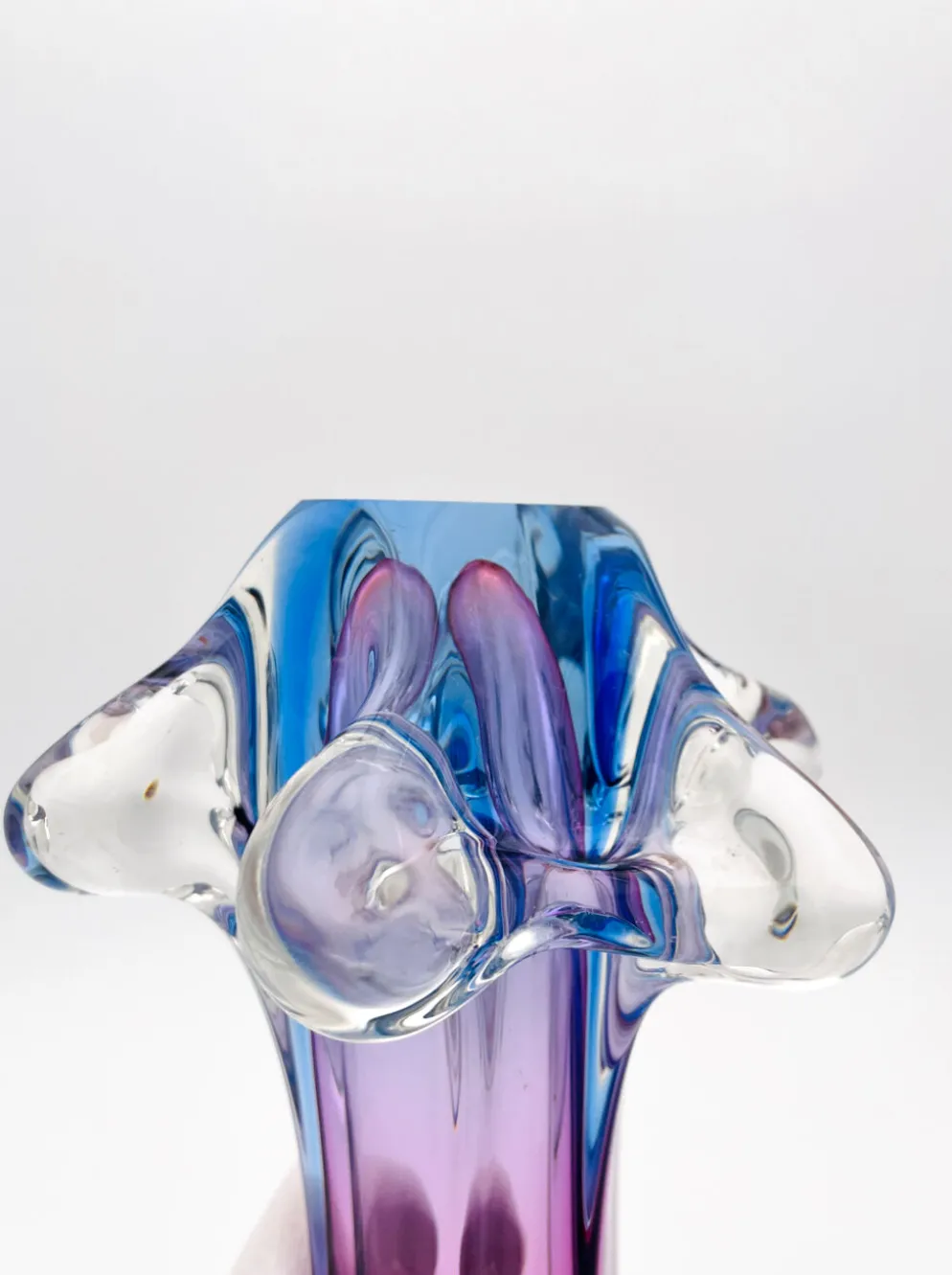 Grand Vase Fratelli Toso Sommerso Polychrome 34cm 2.66kg Design