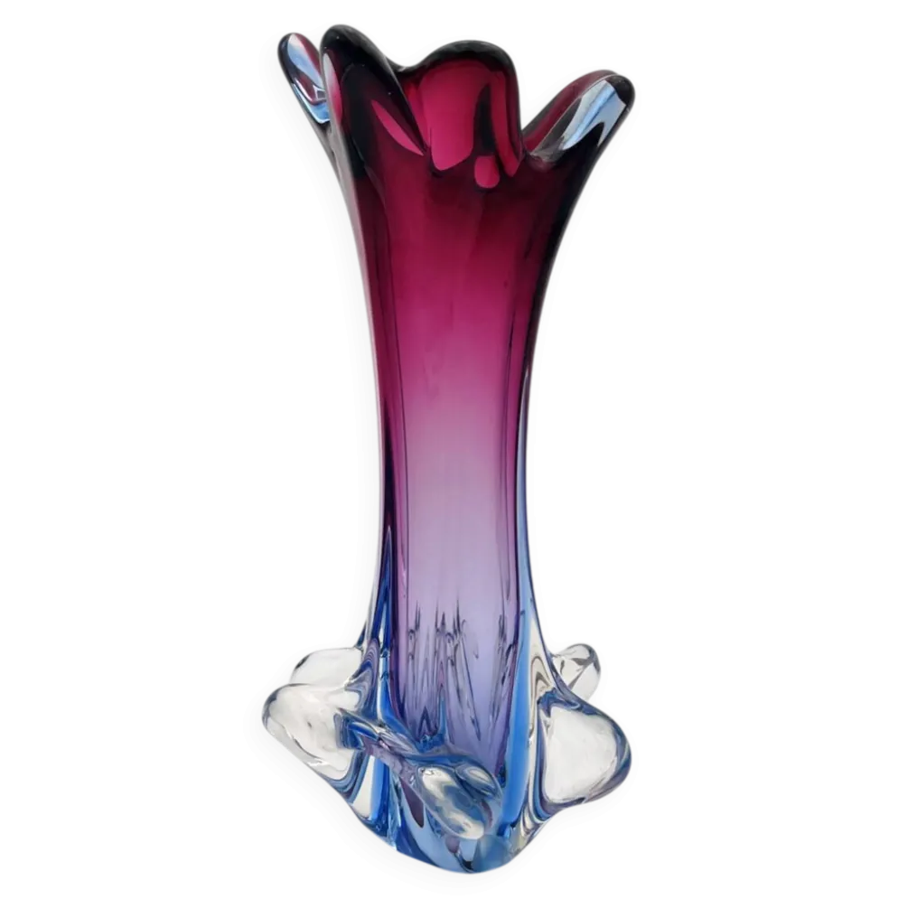 Grand Vase Fratelli Toso Sommerso Polychrome 34cm 2.66kg Design