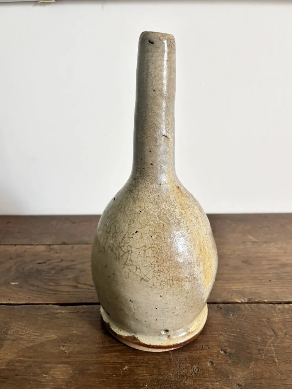 Grand vase soliflore en grès vintage