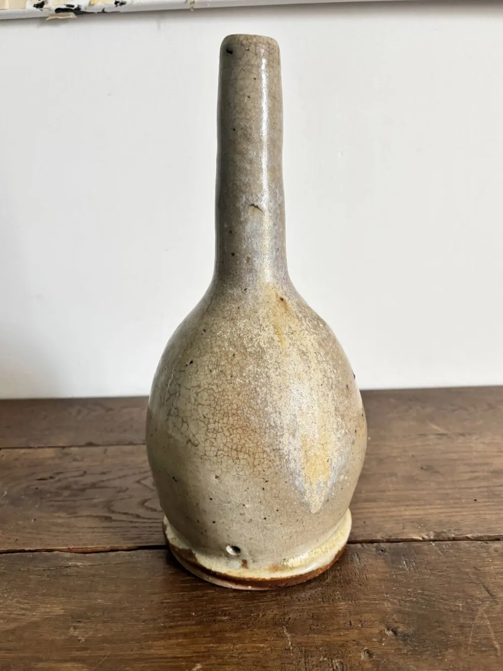 Grand vase soliflore en grès vintage
