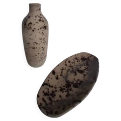 Grand vide-poche et vase en céramique Aztec-Chehoma.