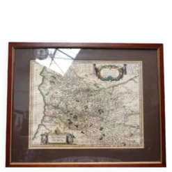 Gravure - ancienne carte. Néerlandais, XVIIIe siècle.