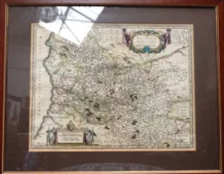 Gravure - ancienne carte. Néerlandais, XVIIIe siècle.