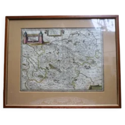 Gravure - ancienne carte. Pays-Bas, XVIIIe siècle.