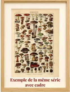 Gravure ancienne - 1923 - Mollusques, animaux marins. Lithographie vintage