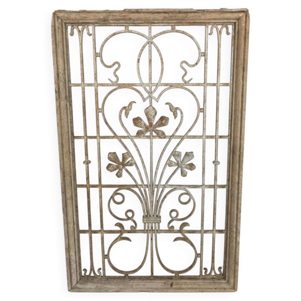 Grille en fonte art nouveau années 1900