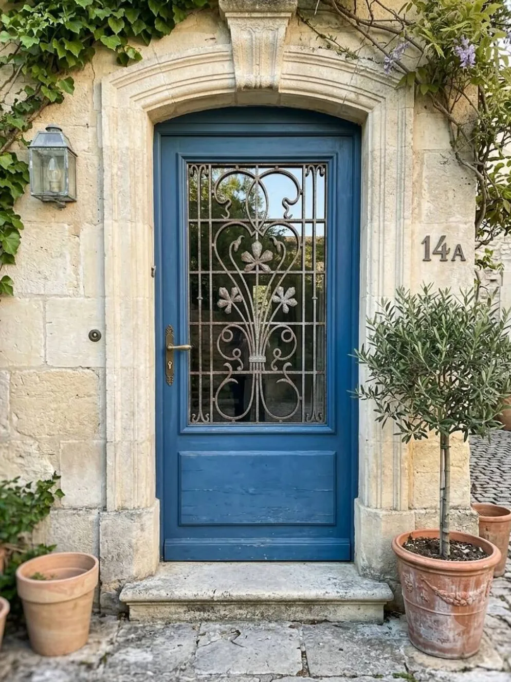 Grille en fonte art nouveau années 1900