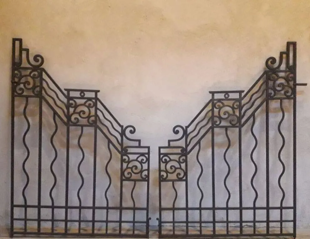Grilles portail portes anciennes fer forgé XX° Art Déco