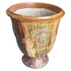 Gros pot de fleurs en terre cuite vernissee boisset anduze 2002