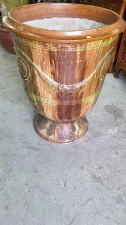 Gros pot de fleurs en terre cuite vernissee boisset anduze 2002