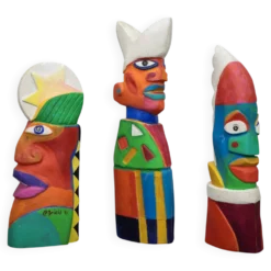 Groupe de sculptures uniques et vibrantes par Clemens Briels, Pays-Bas, années 1990.