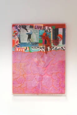 Guido Coletti : Collage Technique Mixte (années 70/80) - Italien, Plexi