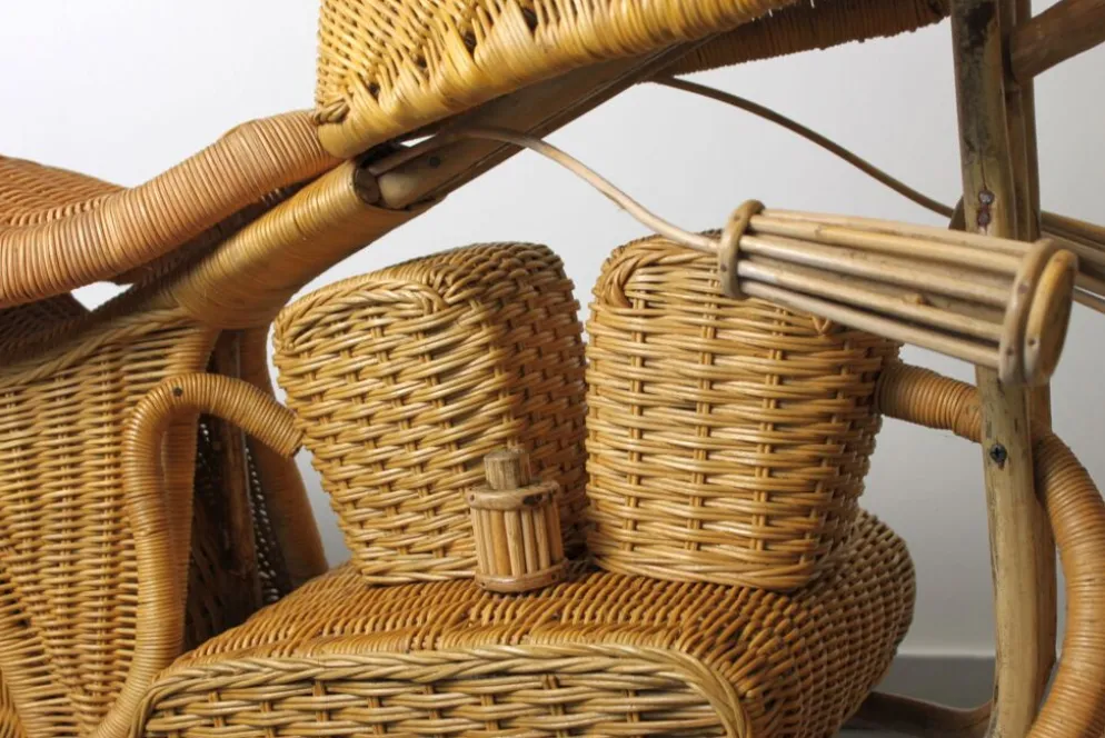Harley Davidson en rotin, Tom Dixon, 90