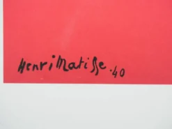 Henri matisse : la blouse roumaine, lithographie signée