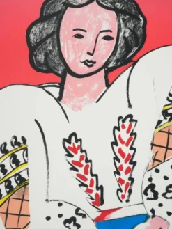 Henri matisse : la blouse roumaine, lithographie signée