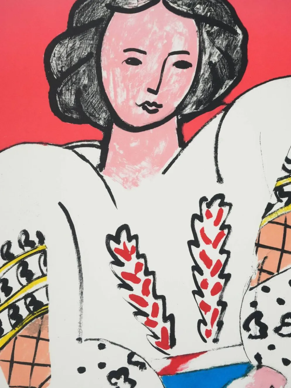 Henri matisse : la blouse roumaine, lithographie signée