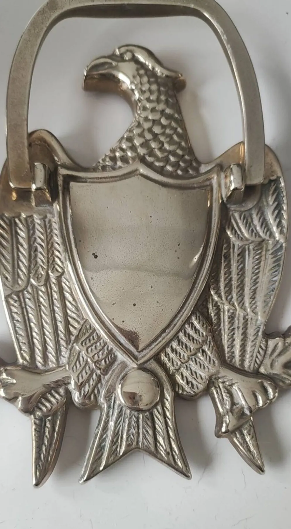 Heurtoir de Porte/Aigle royal Américain. En laiton massif. Dim 15 x 10