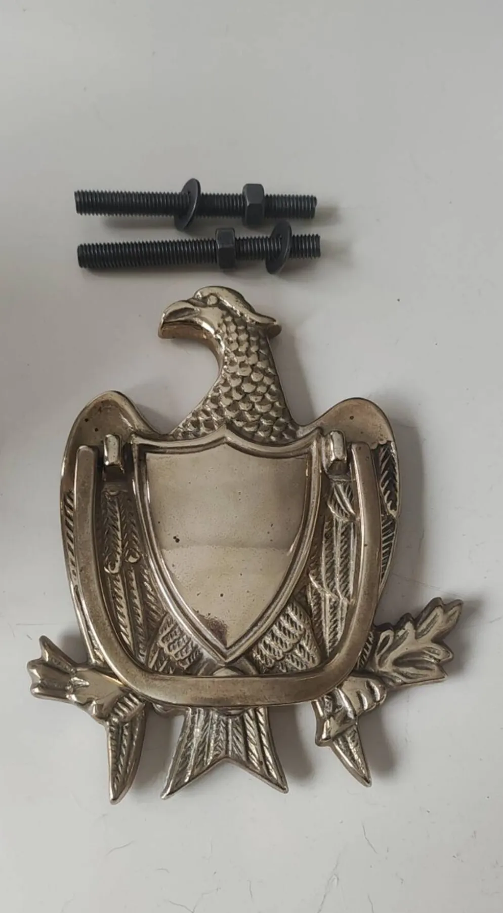 Heurtoir de Porte/Aigle royal Américain. En laiton massif. Dim 15 x 10