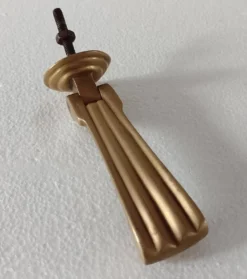Heurtoir de porte d'entrée cannelé en laiton de style édouardien antique | Ancien heurtoir de porte vintage