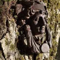 Heurtoir de porte en fonte portrait féminin classique