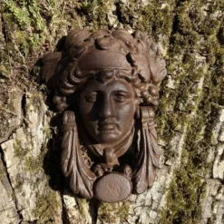 Heurtoir de porte en fonte portrait féminin classique