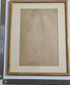 Héliogravure d’après Raoul Dufy étude de nu. Impression ancienne, 43x34 cm
