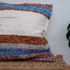 Housse de cousin artisanale tissé main en coton recyclé