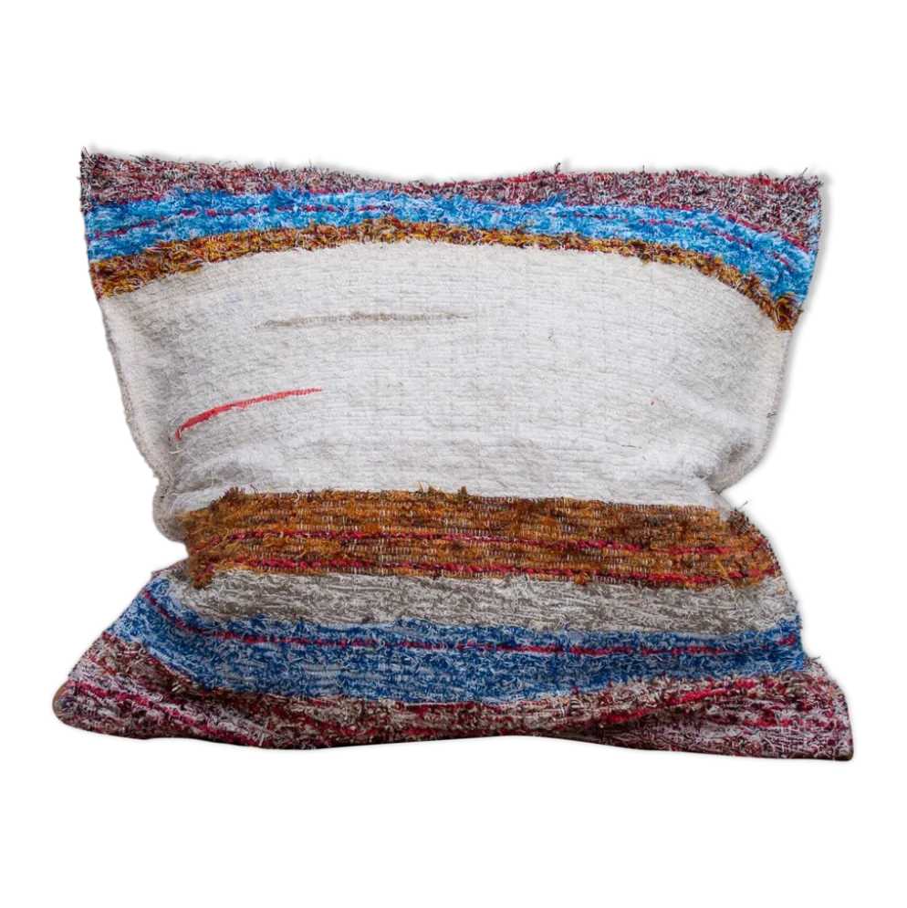 Housse de cousin artisanale tissé main en coton recyclé