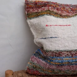 Housse de cousin artisanale tissé main en coton recyclé