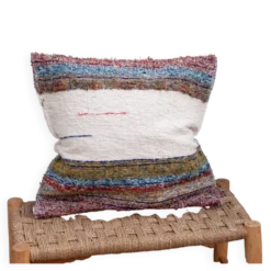 Housse de cousin artisanale tissé main en coton recyclé