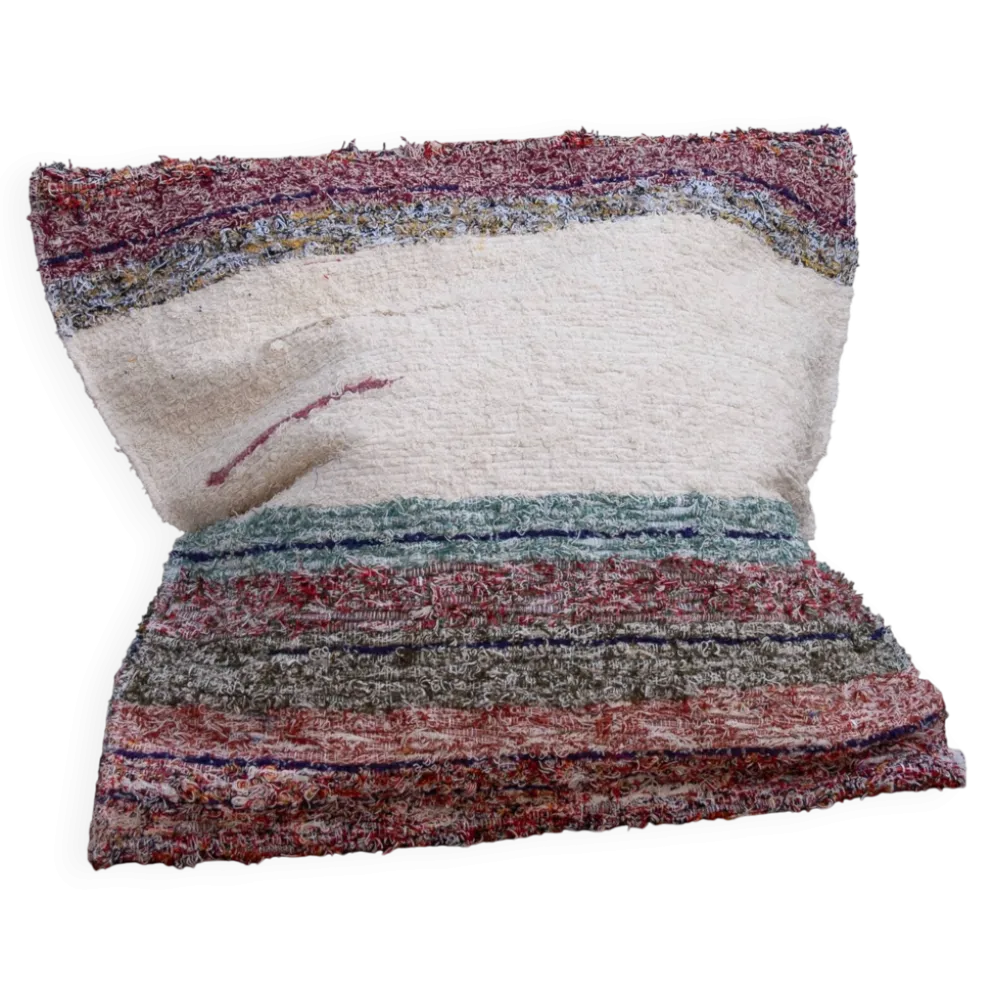 Housse de cousin artisanale tissé main en coton recyclé
